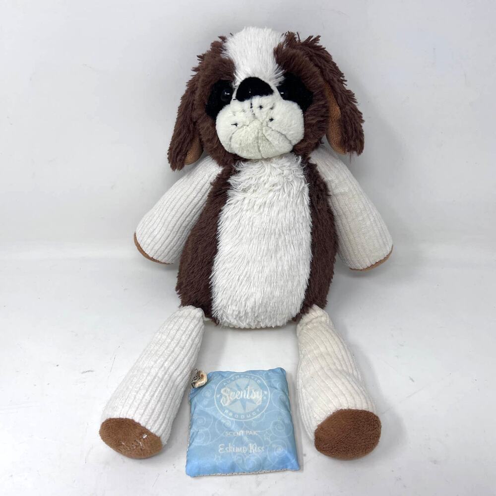 Scentsy Buddy Patch St Bernard Puppy Dog Plush 15" with Eskimo Kiss Pak